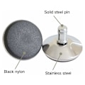 Miniatyrbilde 3 av 5: Kontorstol Erstatningshjul Svingbare Hjul for Fast Base 7/16\" (11 mm) Diameter Stamme Passer de Fleste Kontorstoler