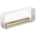 Miniatyrbillede 1 af 5: IC Gennemsigtig taske Stor kapacitet Penalhus Taske opbevaringstaske Holder Transparent PVC Pen taske Pen pose