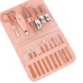 16 st/set Manikyrset Nagelknipsare Verktyg ROSA Rosa Pink