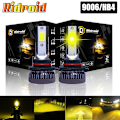 Miniatyrbild 1 av 5: 2X Mini 9006 HB4 3000K Gyllene gula LED-strålkastarlampor Halvljus Dimljus