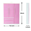 Miniatyrbilde 3 av 4: 30cm barbie dukke garderobe, barnespill leker klær møbler skap