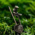 Miniatyrbillede 4 af 5: IC Groda Statue Røgelse Pind Holder Boligindretning Mini Bærbar A1