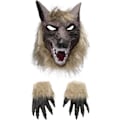 Miniatyrbild 1 av 5: IC Toddmomy 2 set med vargskämtmasker vargklor handskar halloween varulvsmask Varulvsmask Handskar Blandad Färg 27x22cm