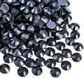 Hot-Fix Glasrhinsten, Fladryggede Krystaller, 1.440 Stykker Til DIY Håndværk, Tøj & Tilbehør, Sort, SS16 3,8–4mm