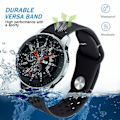 Miniatyrbillede 3 af 5: IC Samsung Gear S3 / Galaxy Watch 46 mm armbånd 22 mm Sort