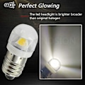 Miniatyrbild 5 av 5: 4 st 3V 0.2W E10 LED-lampa 5050 1SMD Vit 3000K LED Ersättningslampa Uppgradering för Strålkastare Ficklampor