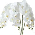 4 stk. kunstige Phalaenopsis orkidé hvide blomster 70 cm med kunstig