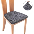 Miniatyrbild 2 av 5: 6 st Stretch Jacquard stolsöverdrag, avtagbara stolsöverdrag