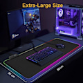 Miniatyrbillede 3 af 5: IC Gaming Musemåtte med LED-lys - RGB - Vælg størrelse 40*90*4 cm