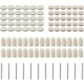 Miniatyrbillede 1 af 4: 102 stk. Polerskiver i uldfilt, slibende polerskive til tilbehør - roterende værktøj - assorterede størrelser 10/13/25 mm diameter..DEBUNS