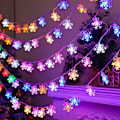 Miniatyrbild 2 av 5: LED-snöflingeljussträng Julgransdekoration Jul MJ56 semesterfestlayoutljus Warm White 3 meters 20 lights-USB