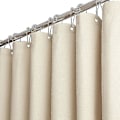 Miniatyrbillede 1 af 5: 180 X 240cm Ekstra Langt Stof Bruseforhæng, Linned Tekstureret Heavy Duty Stof Bruseforhæng Sæt Med 12 Plastik Kroge, Stort Hotel Luksus Polyester