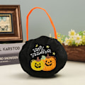 Miniatyrbilde 8 av 10: Halloween-dekorasjon for barn, bærbar rekvisitt MJ51 spøkelsesfestival gresskarbøtte godteripose Striped Button Trickster