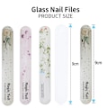 Miniatyrbild 2 av 5: Pack Crystal Glass Nagelfil med Fodral, Nagellack Polerare för Manikyr Nagelvård Nagelfil