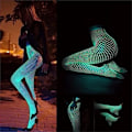 Miniatyrbild 1 av 5: Luminous Fishnet Strumpbyxor för Kvinnor - Glow-in-the-dark Fishnet Strumpor