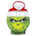 Miniatyrbilde 5 av 5: 3D Grinch Hoodie for Menn og Kvinner - Avslappet Hoodie med Hetter - Julegave til Venner Xhy-Xin Mønster C Pattern C 3XL
