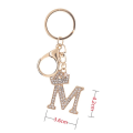 Miniatyrbild 2 av 5: Lyxig krona bokstav metall nyckelring strass initial nyckelring H H