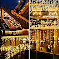 Miniatyrbilde 5 av 5: Utendørs Jul Isbelysning Gardin 6x1m 300 LED 9 Farger Fjernkontroll