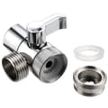 Kitchen Faucet - Diverter Valve for Faucet / T-connector with Valve - 3-way Silver Silver