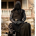 Miniatyrbillede 7 af 7: Sharharge 2 stk. sort helmaske Halloween spandex hætte maske Hovedbeskyttelse Ansigtsløs maske til unisex cosplay kostume