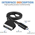 Pikkukuva 3 / 5: Scart - HDMI -kaapeli - Scart - HDMI -sovitin - All in One Scart - HDMI 1080p/720p Audio Video Converter..DEBUNS