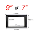 Miniatyrbilde 3 av 5: 9'' 10'' til 7'' bilradio ramme for universell 2 Din Android spiller ramme 7'' transform ramme 10'' til 9'' panel konverteringer