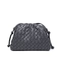 Miniatyrbilde 1 av 10: Skybag 2024 ny stil veske for kvinner i kveg-skinn med rynker, dumpling-veske, håndveske, skulderveske MJ51 grey 22*9*14cm