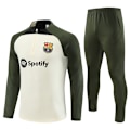 Pikkukuva 1 / 2: Barcelona pitkähihainen puoli-urheiluvaatteet jalkapallopaita aikuisille urheiluvaatteet pitkähihainen puku luonnonvalkoinen-WELLNGS off white off white M