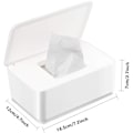 Miniatyrbild 2 av 7: Våtservettsbehållare, Plastbehållare för våtservetter, Förvaringslåda för våtservetter, Servettlåda med lock, Servettlåda för servetter, Toalettpapperslåda, Våtservettbehållare för baby White