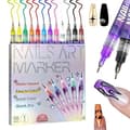 12 st Nail Art Pen Marker Set 0,5 mm Fin Spets för Exakt Graffitiritning 1 st