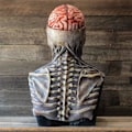 Miniatyrbillede 4 af 5: IC Fkxczn Den nyeste skelet biokemiske maske til 2021, Halloween-masker Rød