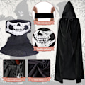 Miniatyrbillede 3 af 7: Halloween kappe, kappe cosplay kappe rekvisitter til halloween-masquerade b 140
