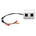 Miniatyrbillede 3 af 5: Bil Dual Lens Hvid Bakkamera RV Backup Kamera Twin Justerbar Vinkel Objektiv Bakkamera til Lastbil Bus
