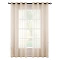 2-pack transparenta voilegardiner med öljetter, 140x225 cm, för vardagsrum och sovrum