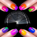 Miniatyrbillede 3 af 5: IC Visningstips / display til neglelakprøver 50 tips Transparente Transparent