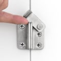 Miniatyrbilde 4 av 5: IC 2-pakning flipspärrar, 1,81\"x1,77\" børstet nikkel, rustfritt stål, fortykket, kraftig haspelås grinddørspärr