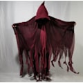 Pikkukuva 7 / 9: Halloween-viitta aikuisten ja lasten zombipukuun, kalloviitta rekvisiitta kauhuhaamu tie MJ51 One Size Brown