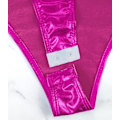 Miniatyrbilde 4 av 5: Kvinners metallisk flytende body One Shoulder Leotard Top Rose-L/Rose