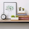 Miniatyrbild 2 av 5: 17 cm Keramisk Sukulentkruka med Bambubricka Vit Set om 2, Kaktus Växtkruka Ytterkruka Planteringskärl Gåva för Födelsedag Bröllop
