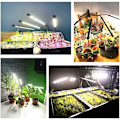 Miniatyrbillede 5 af 5: Plante Lampe, 2020 Ny 80 LEDs 4 Hoveder Vækstlys, AUTO Timer - ON/OFF Led Vækstlys til Frøplanter, Sukkulenter, Orkide (660nm/3000K/5000K)