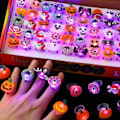 Pikkukuva 2 / 5: IC LED-valot Halloween Sormus Hehkuva Kurpitsa Aave Kallo Sormukset Hall Satunnainen 20kpl