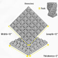 Miniatyrbilde 4 av 5: 12 stk akustisk skum pyramide flammehemmende lydabsorberende svamp lydisolasjonsbomull for opptaksstudioer kontor