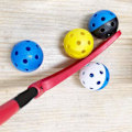 Miniatyrbild 4 av 5: 4x Floorballbollar ihåliga Unihockeybollar för spelare professionella träning vit