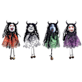 Pikkukuva 6 / 8: Halloween-riipuskoriste haamu kasvot haamulelu baari violetti vihreä riipus temppu riipus (Ready stock) Orange ghost face