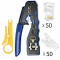 Pikkukuva 2 / 5: Ammattimainen RJ45-puristustyökalu RJ45 Cat 7 -puristustyökalu Cat6 RJ45 -pistokkeella ja RJ45-liittimellä, DEBUNS