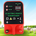 Miniatyrbild 5 av 5: 10 km elektrisk stängsel boskap högspännings pulsstyrenhet högljudd vattentät LCD-skärm Eu