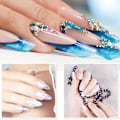 Miniatyrbillede 5 af 5: IC 2 stk Rhinestone Picker, Diamantmaleri, Dotting Pen, Dobbeltrosa