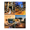 Miniatyrbild 2 av 5: 15 meter utomhus ljusslinga med G40 LED-lampor i taverna-stil