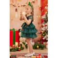 Miniatyrbilde 3 av 7: Julekostyme for gutter og jenter med hatt, julepyjamas for barn, julekjole for barn 3-8 år Grönt träd 4-6 Jahre
