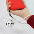 Miniatyrbild 4 av 5: IC 2 st par telefonsnodd handledsrem anti-förlorad berlock Panda tecknad nyckelring Kawaii akrylpärlor lanyard för pojkar flickor rosa
